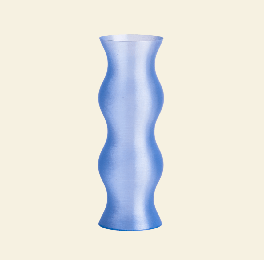Plastic vaas blauw