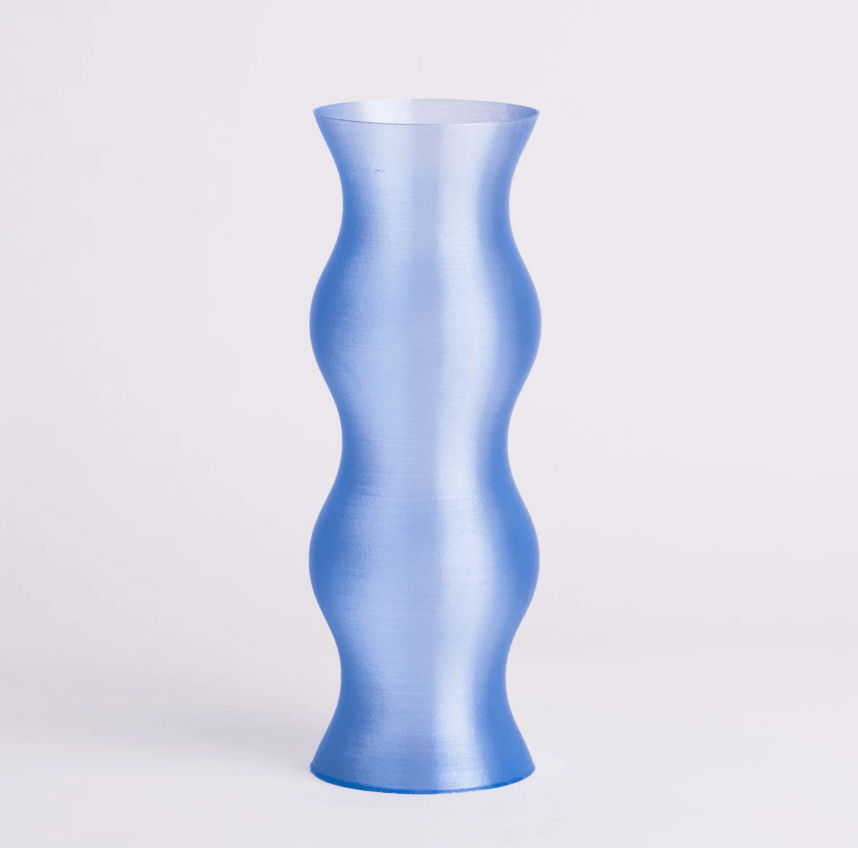 Plastic vaas blauw transparant