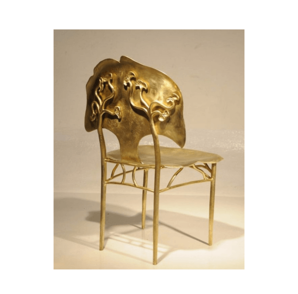 Art Nouveau Gold Stool