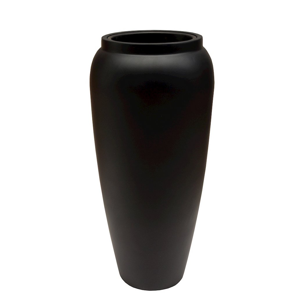 zwarte plantenpot
