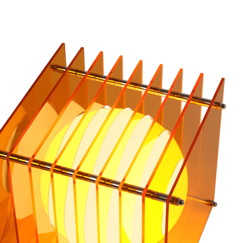 Lop lamp bang oranje bovenkant