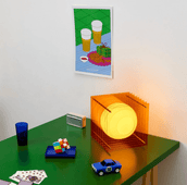 Lop lamp bang oranje