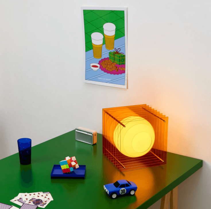 Lop lamp bang oranje