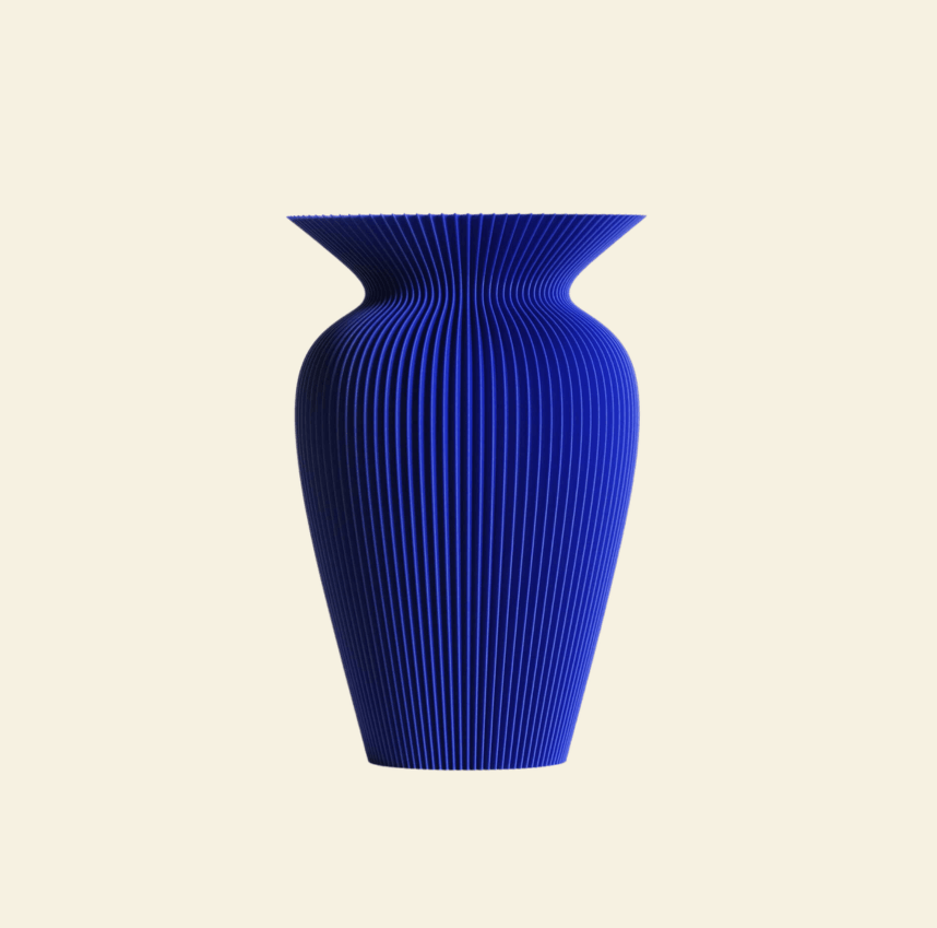 Manu vaas blauw