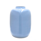 Blauwe glazen vaas