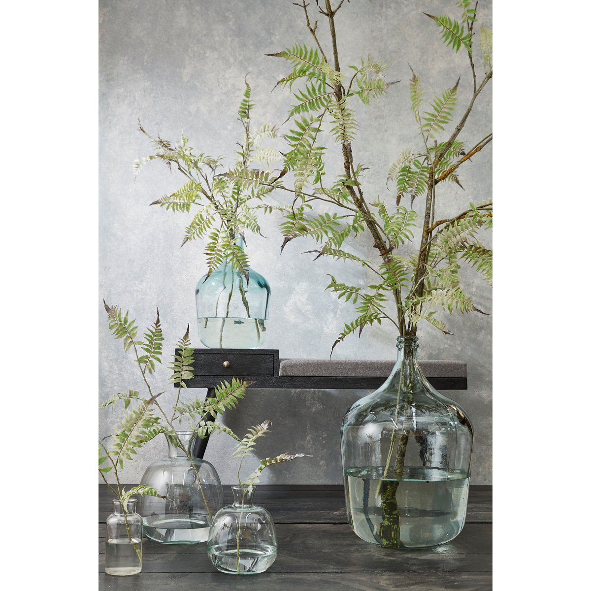 Diego fles vaas met planten