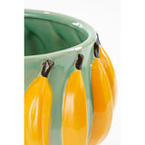 Bloempot met bananen bovenkant