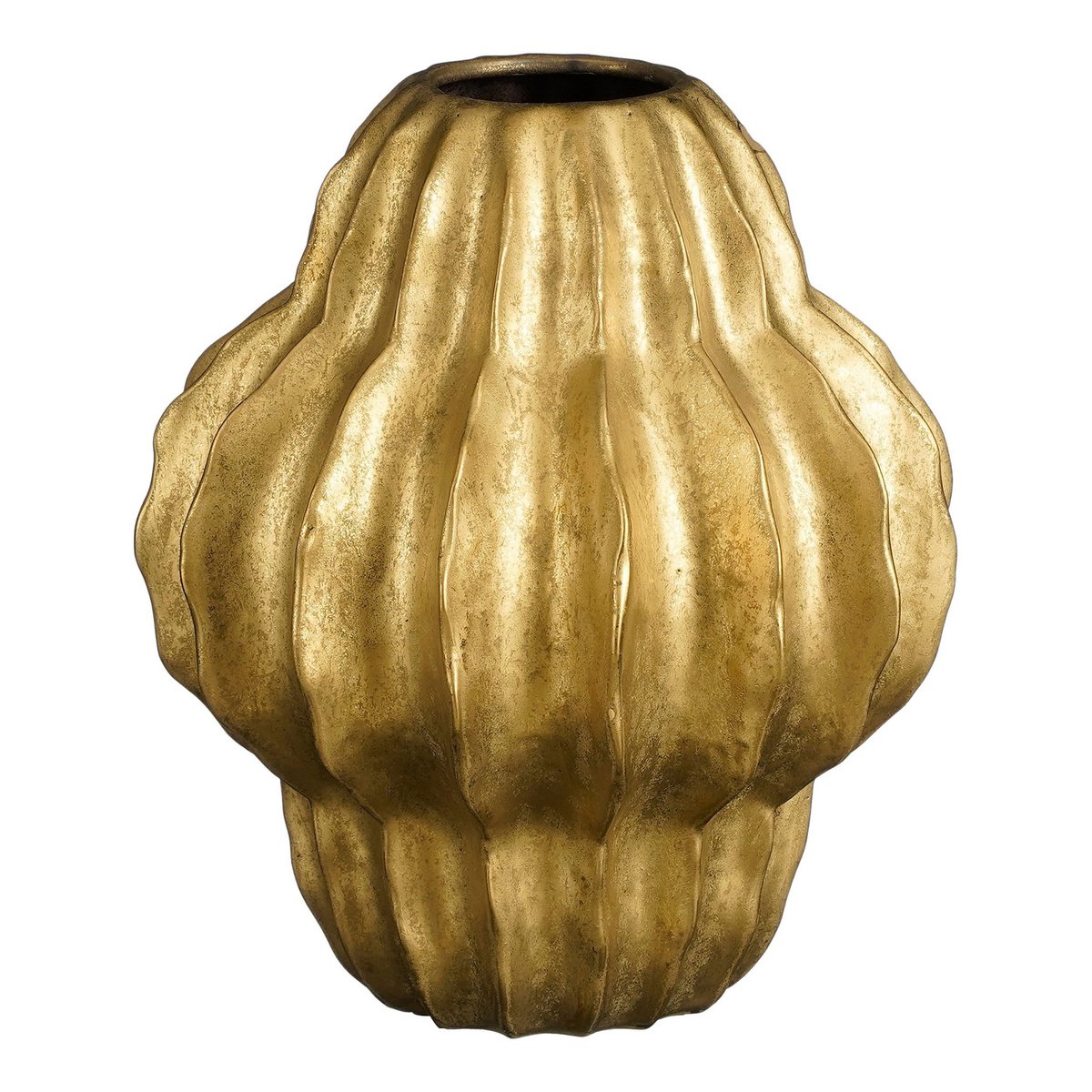 Gouden keramieken vaas