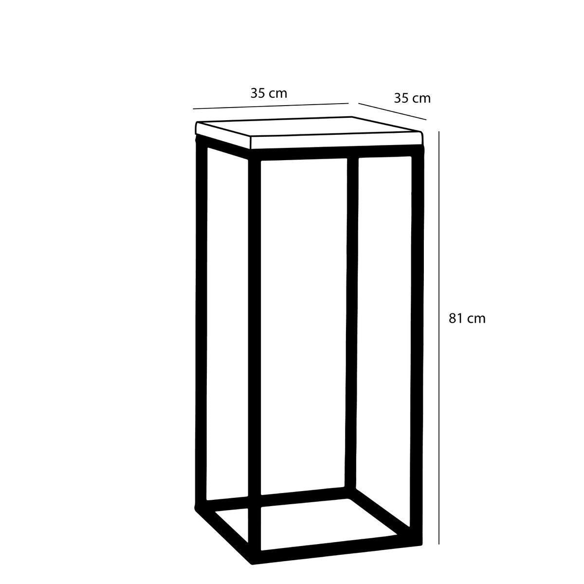 Metalen plantentafel afmeting