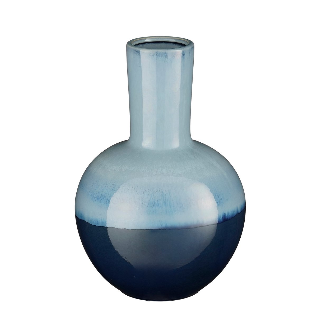 Blauwe keramieken vaas