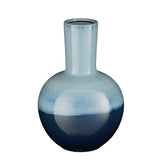 Blauwe keramieken vaas
