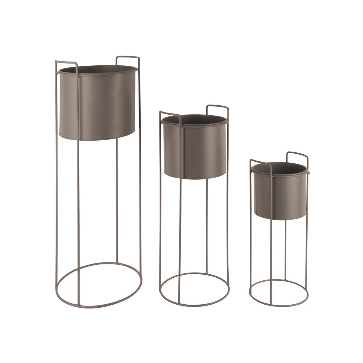 plantenpotset grijs