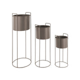 plantenpotset grijs
