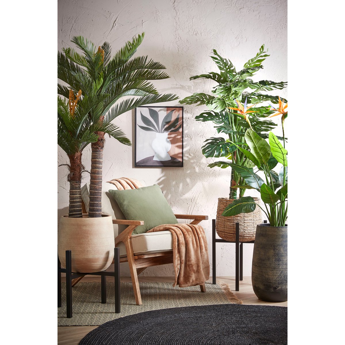 Grote plantenstandaard met planten