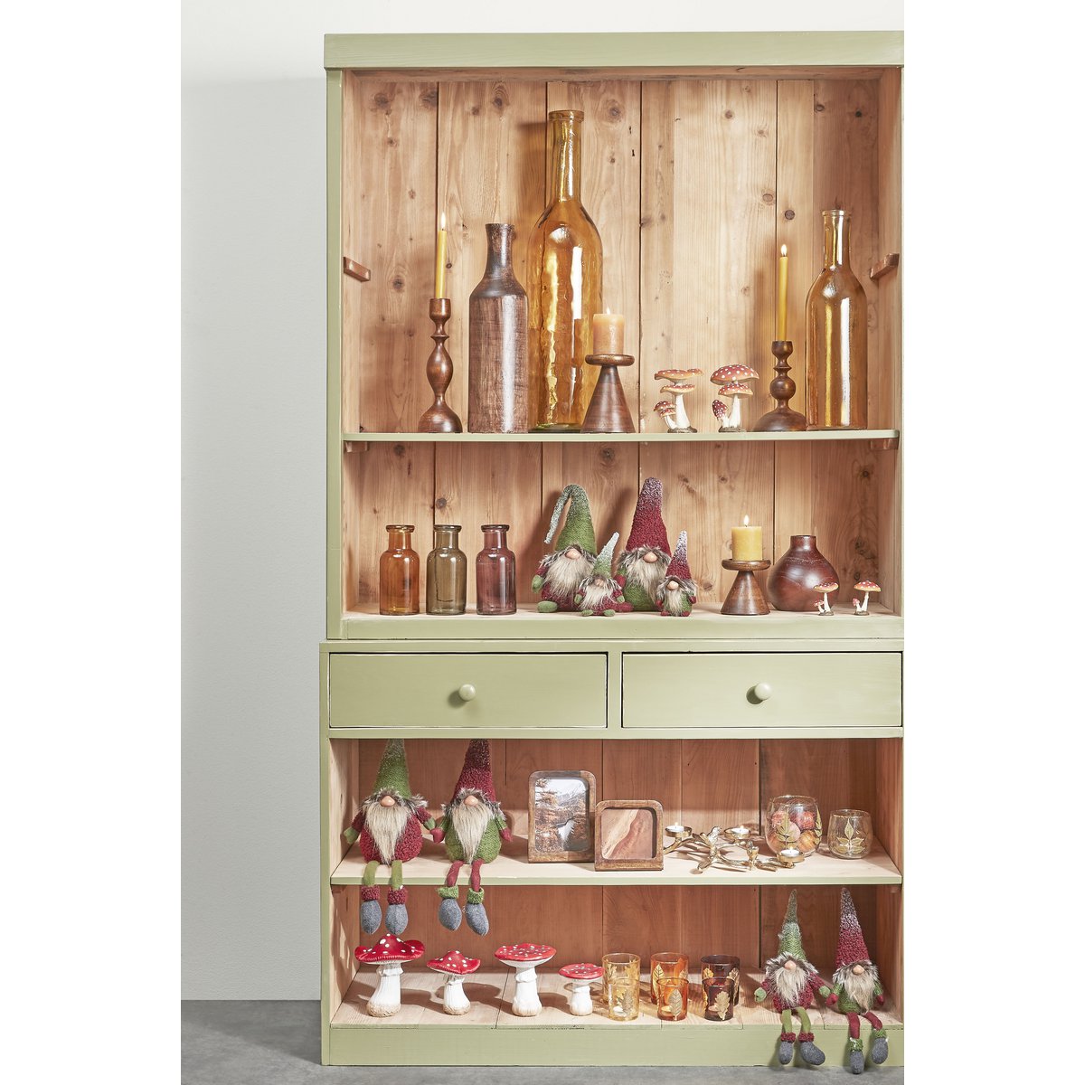 Gerecyclede gele fles in kast