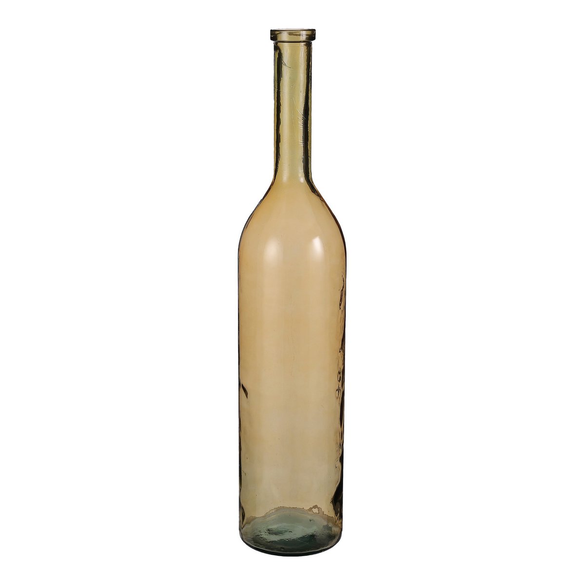 Gele vaas in fles vorm