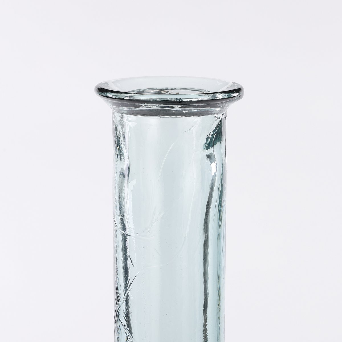 Opening van Fles vaas van gerecycled glas
