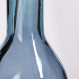 Blauwe flesvaas glas