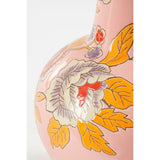 Roze vaas met bloemen verf