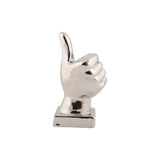 Duim beeld zilver voorkant